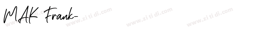 MAK Frank字体转换